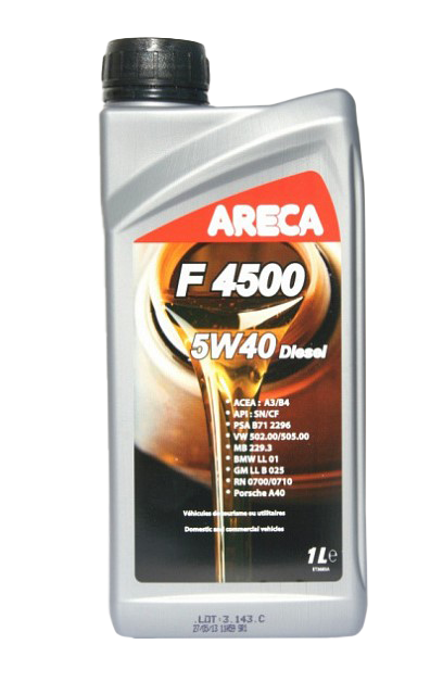 Моторное масло ARECA F4500 DIESEL 5W-40, 1л (ARECA: 11461)